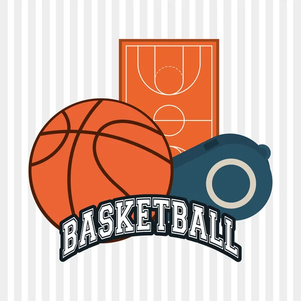 Colored basketball icon, vector illustration — Stock Vector