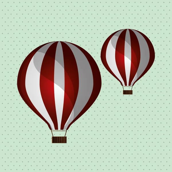 Hot air balloon graphic , vector illustration — Stock Vector