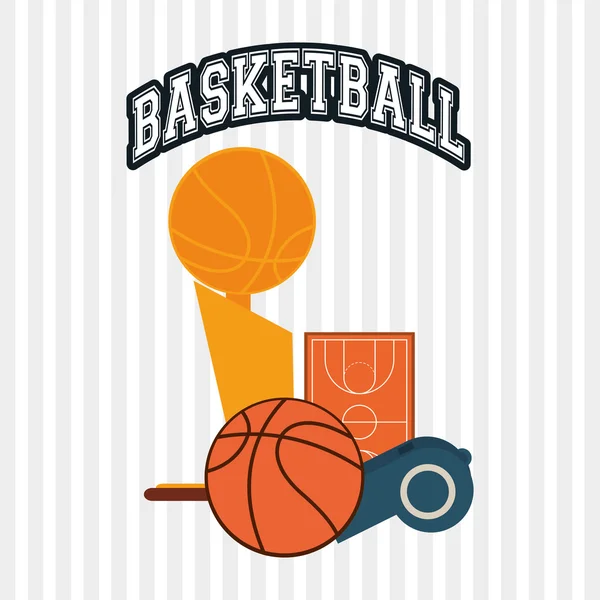 Colored basketball icon, vector illustration — Stock Vector