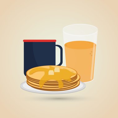 Kahvaltı grafik tasarım, vektör çizim
