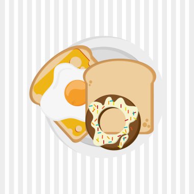 Kahvaltı grafik tasarım, vektör çizim