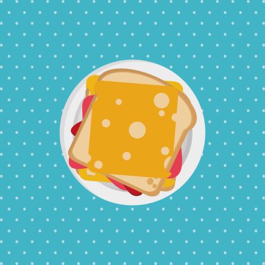 Kahvaltı grafik tasarım, vektör çizim