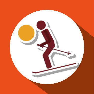 Kayak spor tasarım, vektör çizim