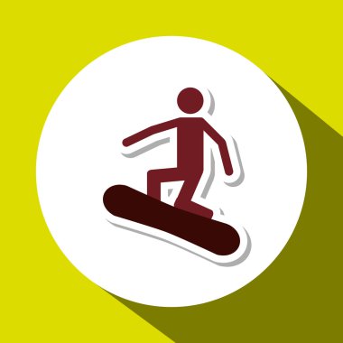 snowboard spor tasarım, vektör çizim