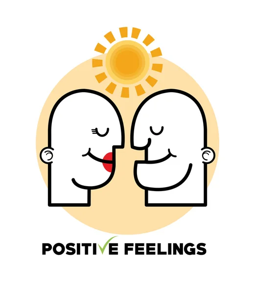 Diseño gráfico de Positive Feeling, ilustración vectorial — Archivo Imágenes Vectoriales