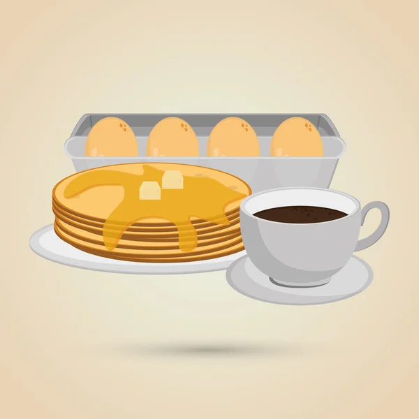 Colazione grafica, illustrazione vettoriale — Vettoriale Stock