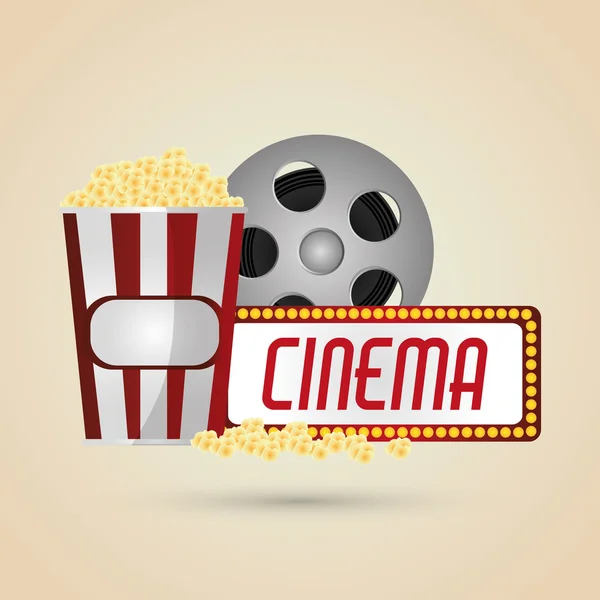 Cinema design gráfico, ilustração vetorial — Vetor de Stock