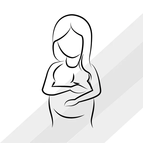 Femme enceinte graphisme, illustration vectorielle — Image vectorielle