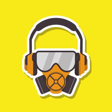 Endüstri güvenlik tasarım, vektör çizim malzemeleri