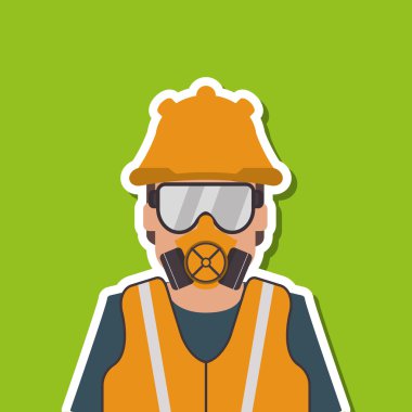 Endüstri güvenlik tasarım, vektör çizim malzemeleri