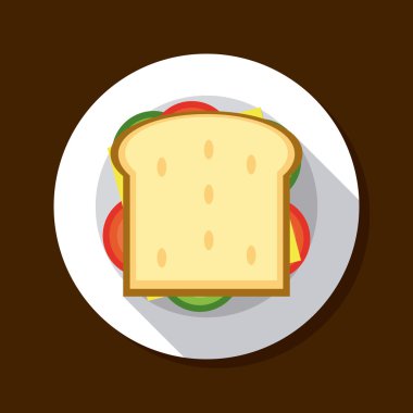 Sandviç, vektör çizim tasarımı