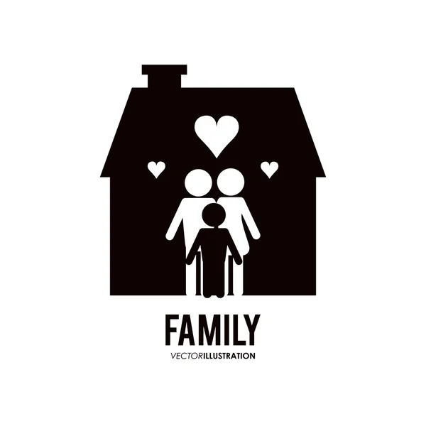 กราฟฟิกของการออกแบบครอบครัว, ภาพวาดเวกเตอร์ — ภาพเวกเตอร์สต็อก