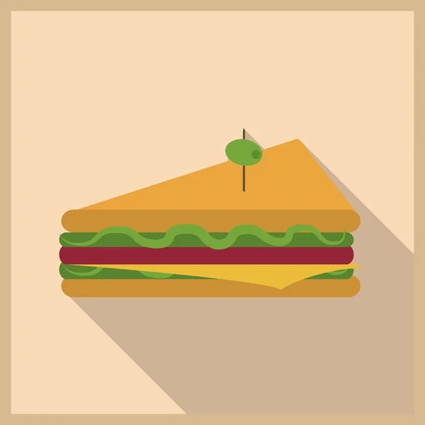 Diseño de sándwich, ilustración vectorial — Archivo Imágenes Vectoriales