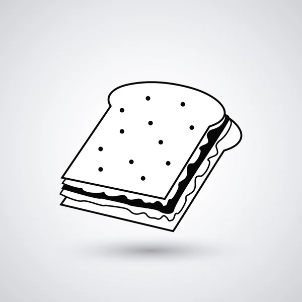 Gestaltung von Sandwich, Vektorillustration — Stockvektor