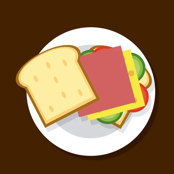 Desenho de sanduíche, ilustração vetorial —  Vetores de Stock
