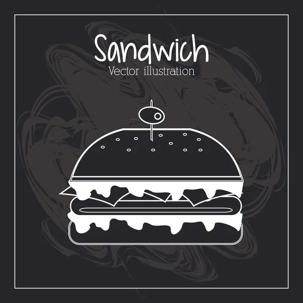Food concept, burger design, vector illustration — Stock Vector