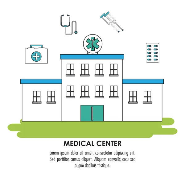 Illustration du centre médical, illustration vectorielle — Image vectorielle