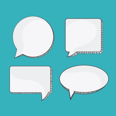 Mesaj kabarcık konuşma, düzenlenebilir vektör renkler