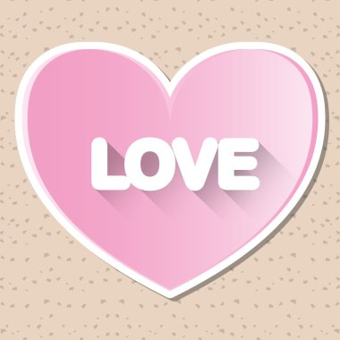 Kalp tasarımı ile vektör çizim seviyorum