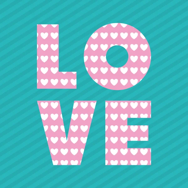 Love with heart design, vector illustration — Stock Vector