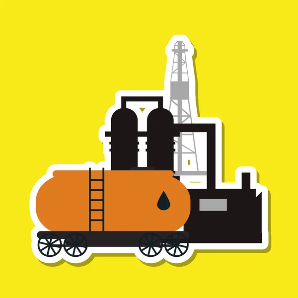 Industrie pétrolière et conception des conteneurs, illustration vectorielle — Image vectorielle