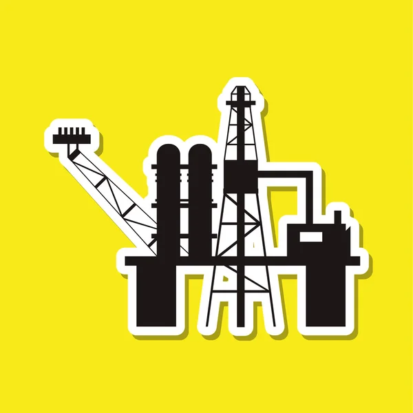 Diseño de la industria petrolera, ilustración vectorial — Vector de stock