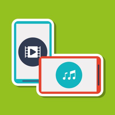 akıllı telefon simgesi tasarım, vektör çizim