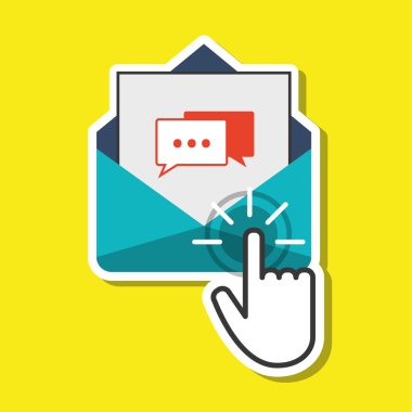 zarf simgesi tasarım, vektör çizim