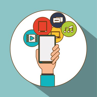 akıllı telefon simgesi tasarım, vektör çizim