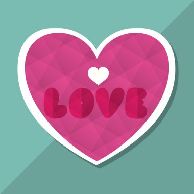 Kalp tasarımı ile vektör çizim seviyorum