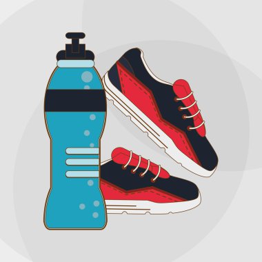 Spor salonu simgesi tasarım, vektör çizim