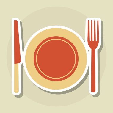 Gıda ve restoran tasarımı, vektör çizim