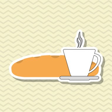 Kahve kupa tasarım, vektör çizim