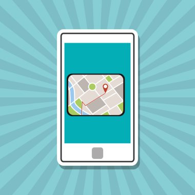 Akıllı telefon simgesi tasarım, vektör çizim