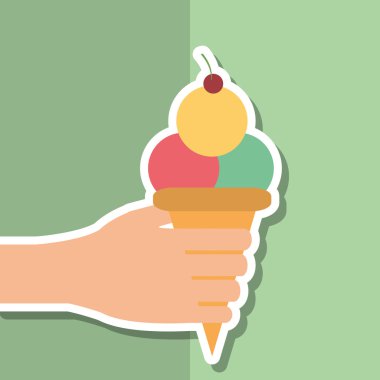 Krem tasarım, vektör çizim buz