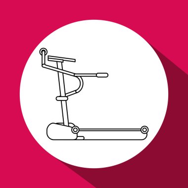 Spor salonu ve çalışan Makina Tasarımı, vektör çizim