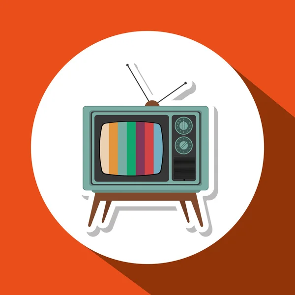Desenho de ícone de televisão, ilustração vetorial —  Vetores de Stock