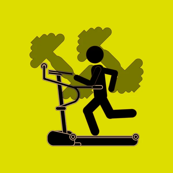 Gym och vikter ikon design, vektor illustration — Stock vektor