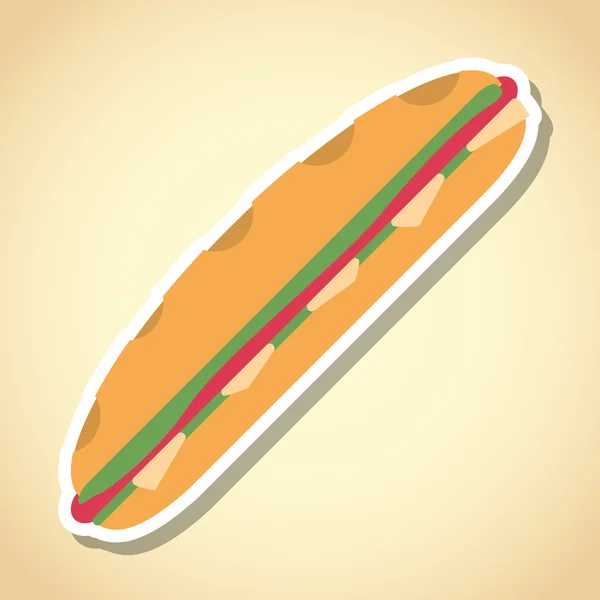 Diseño de icono de sándwich, ilustración vectorial — Vector de stock