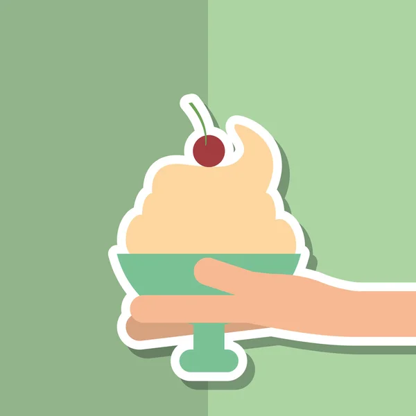 Diseño de helado, ilustración vectorial — Vector de stock