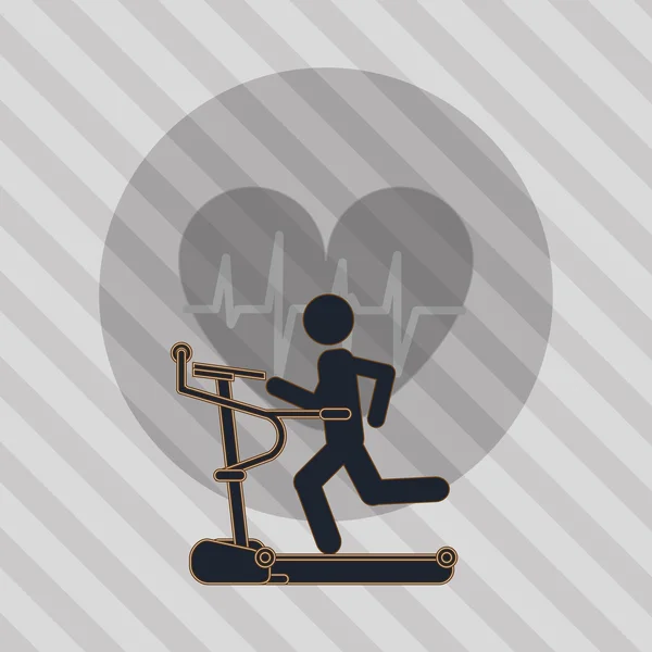 Running machine icon design , vector illustration — Stock Vector