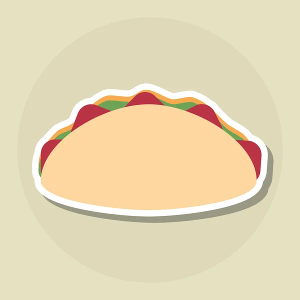 Tacos icon design, illustrazione vettoriale — Vettoriale Stock