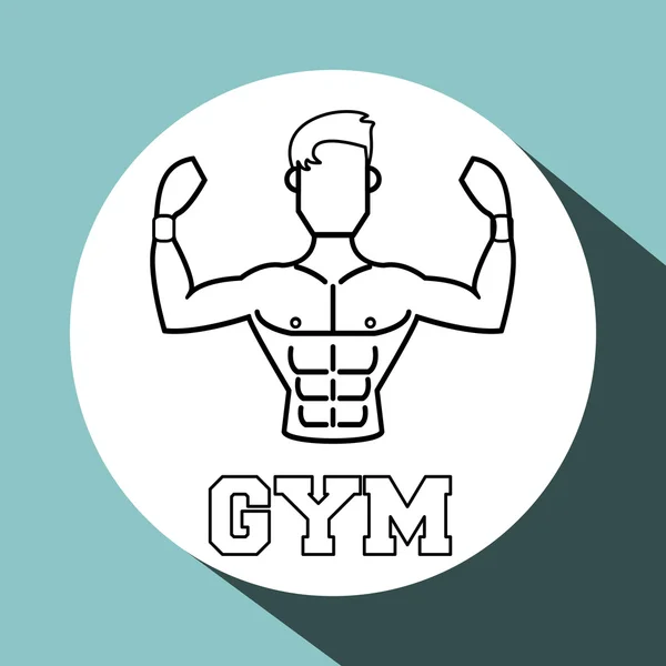 Centrum fitness ikona designu, ilustracji wektorowych — Wektor stockowy