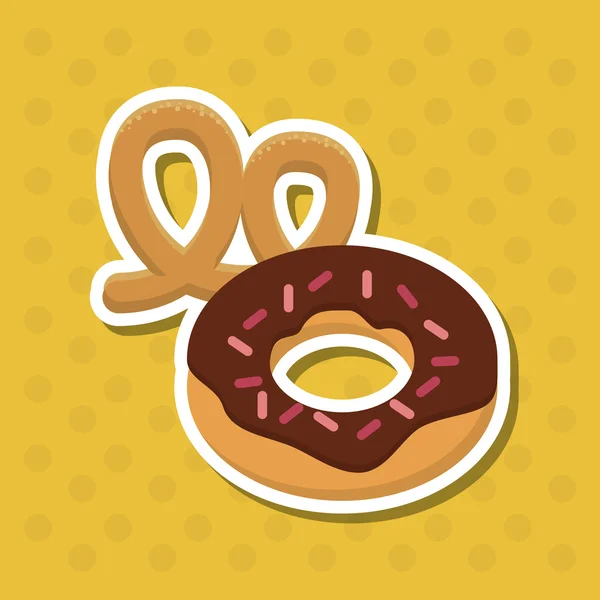 Donut icono de diseño, vector de ilustración — Vector de stock