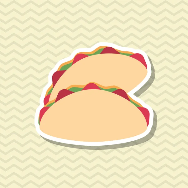 Tacos icône design, illustration vectorielle — Image vectorielle