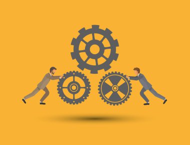 Grafik illüstrasyon iş adamları, vektör tasarımı