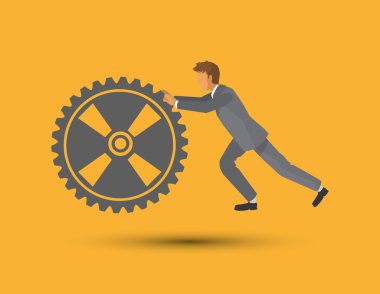 Grafik illüstrasyon iş adamları, vektör tasarımı