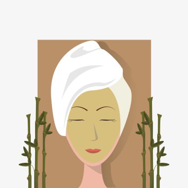 Spa merkezi, düzenlenebilir vecctor grafik tasarım