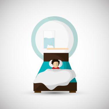 Dinlenme, düzenlenebilir vecctor illüstrasyon tasarımı