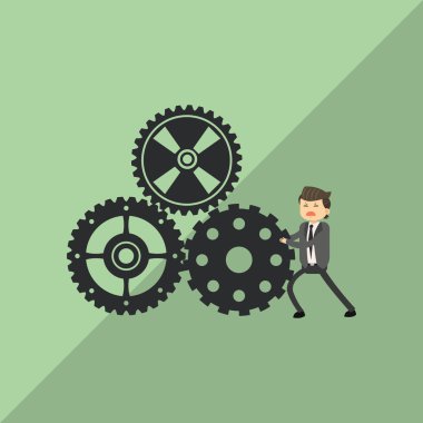 Grafik illüstrasyon iş adamları, vektör tasarımı